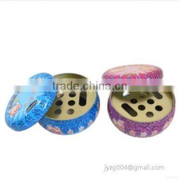 OEM Printed cheap ashtray tin box ound Metal tin Ashtray for Promotion