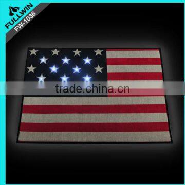 Flashing American flag door mat national flag LED mat