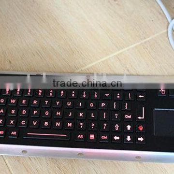 IP66 vandal proof backlit keyboard for marine navy