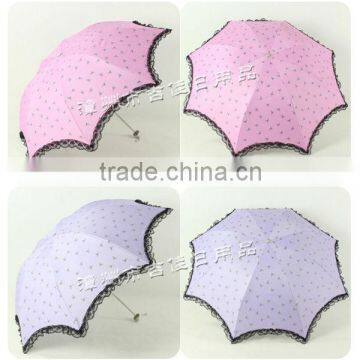 LB315 eye-catching color promotional gift pink lace umbrella