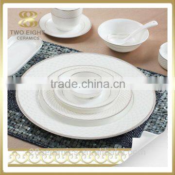 Wholesale unique restaurant dinnerware, restaurant plates and bowl, porcelain modern plate