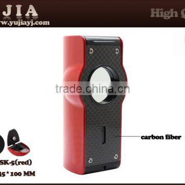 High Grade Touch Carbon Fiber 4 Flame Cigar Lighter With Box Quality Choice photo-3