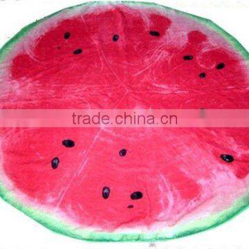 Watermelon Shaped Round Beach Towel With Printing Custom Logo