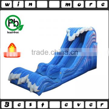 0.55 pvc giant ocean wave outdoor adults and kids inflatable dry slide prices, commercial used inflatable slide for sale