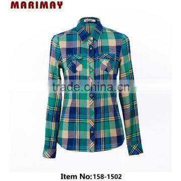 Wholesale clothes turkey style plaid shirt girls clothes