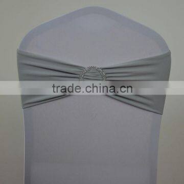 Silk stretch chair sash/spandex band with plastic diamond buckle for sales