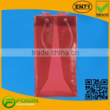 red pvc ice can cooler bag