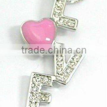 fashion metal "love" couple bracelets pendant for valentines gift,good quality and prompt delivery,pass SGS factory audit