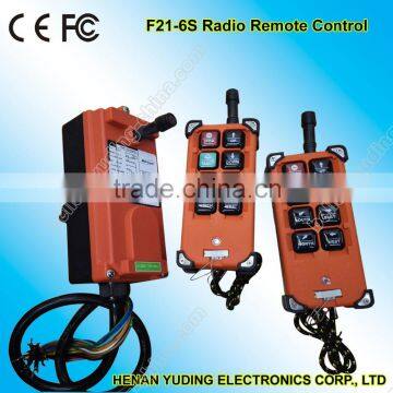220v ac dual transmitters F21-6S industrial wireless crane remote control