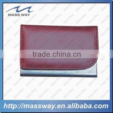 Wholesale Custom Luxury Metal Genuine Leather Business Card Holder photo-3