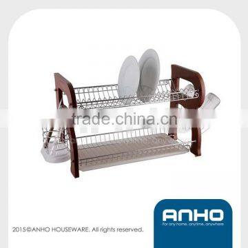 2 layer Wooden Dish drainer