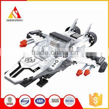 children play set plastic building brick blocks toy for space fighter