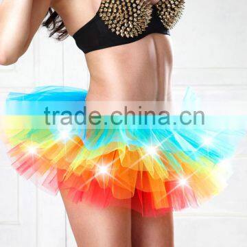 Fashion led light up tutu pettiskirt party mini tutu skirt