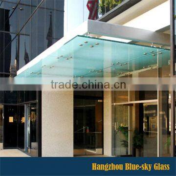 LT 6+0.76PVB+6mm laminated glass panels for awnings and canopies