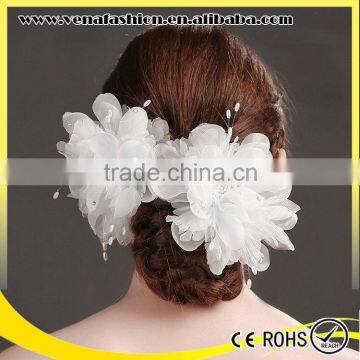 wedding mini snap decorative hair clips with flower