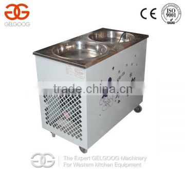 Double Pan Ice Cream Rolls Machine/Fried Ice Cream Machine/Ice Cream Cold Plate Machine