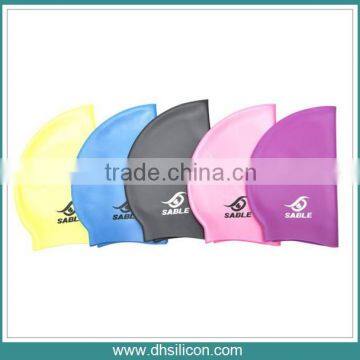 High silicone swimming rubber hat