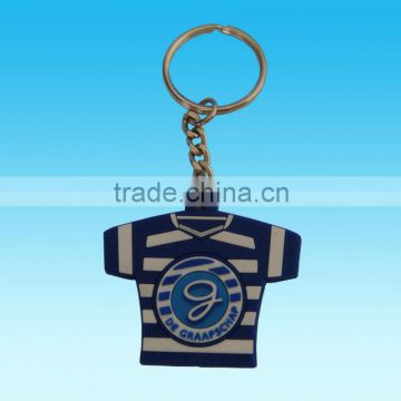 Promotional gift 2D logo effect Custom pvc soft rubber keychains