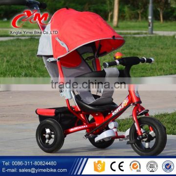 Luxury baby stroller tricycle buggy / Aluminum Frame Four Wheels cheap kids tricycle / children double seat tricycle