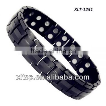 Black energy bracelet new design bio energy magnetic bracelet titanium energy bracelet