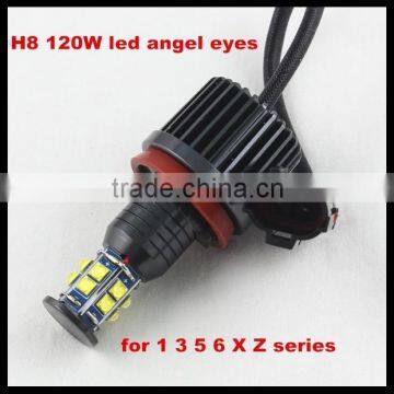 Xenon white c ree 120w LED marker halo light H8 LED angel eyes for BMW E60 E61 E90 E92 E70 E71 E82 E89 1 3 5 Series X5 X6 Z4