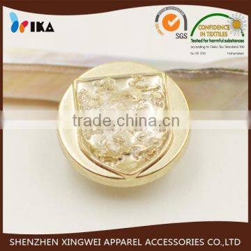 plastic shank button with beads decoration for garment