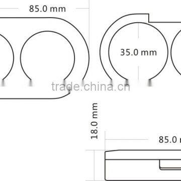 Black Two Layer Empty Plastic Eyeshadow Palette Packaging photo-3