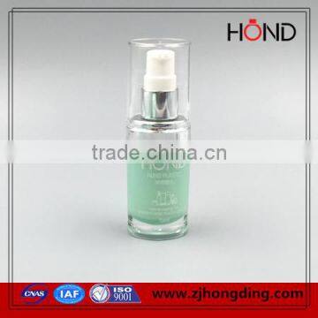 Hongding Best Selling 15ml/30ml/60ml/120ml Oval Bamboo Cosmetic Packaging,acrylic Bottle