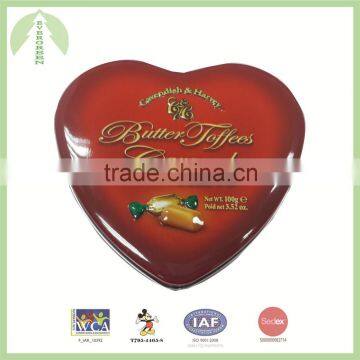 Heart-shape tin box ,specialized boxes, tin box for chocolate