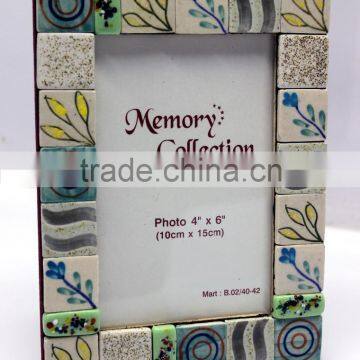 Hand Worked Ceramic / Glass Tiles Ftd. Murano Inspired Designer Photo Frame Collections - Photo 4" x 6" ( 10 x 15 Cm.) photo-3