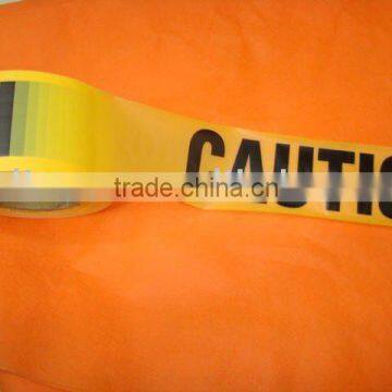 yellow color with black printing caution tape without glue