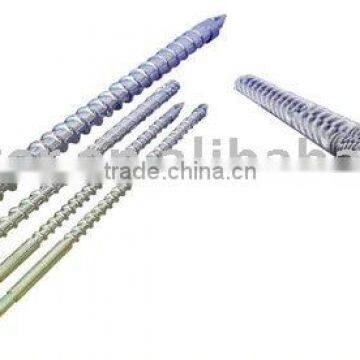 Extruder screw and barrel