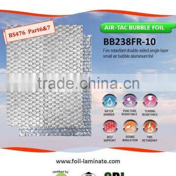 Fire retardant double sided air bubble aluminium foil