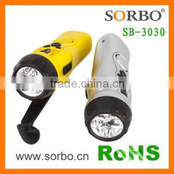 SORBO China Supplier Emergency Powerful Torch Light Dynamo LED Torch With Radio