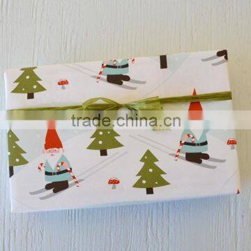 WINTER GNOMES fine paper Christmas gift wrapping paper