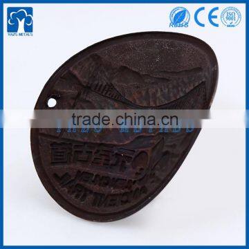Custom Geocache Curved Hicking Stick 3D Embossed Logo Metal Badge Pin photo-3