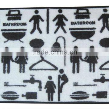 White and black people design bath mats