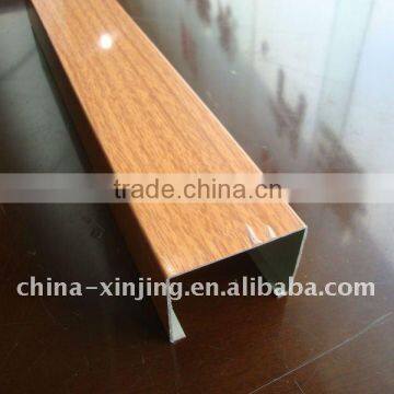 Wood coor linear aluminum drop ceiling panel(ISO9001)