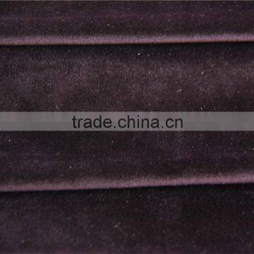 SFCR-14A07 ground weight 280gsm 0.5MM purple 100% polyester knitted plain dense velvet for sofa