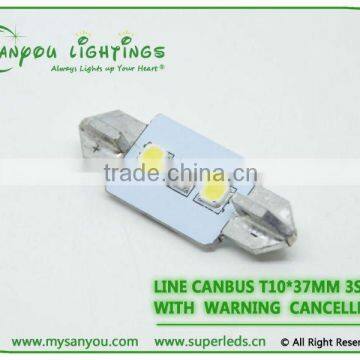 Canbus LED lamp T10*37mm 3SMD with warning canceller