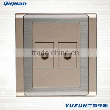 Stainless Steel Double TV Socket