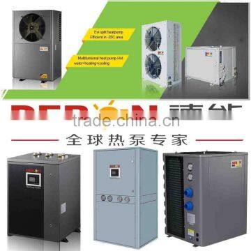 Deron Top Brand hot sales air to water, water source heat pump and cooling air conditioner