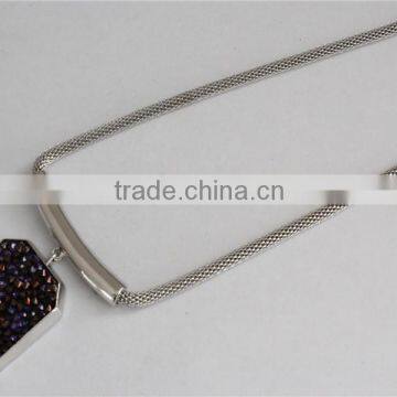 Women Female Fashion Necklace New Design 24k Rhodium Necklace for Women photo-5