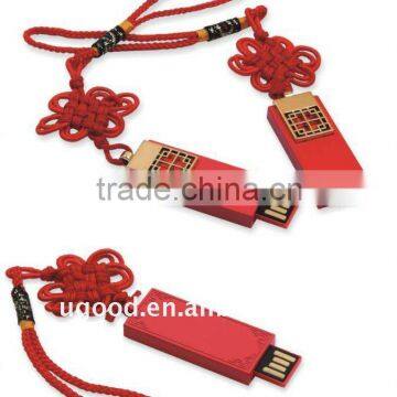 Customized China classic style ceramic knot usb flash drive 1gb in bulk cheap selling