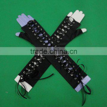 2015 Stretch Satin Fingertips Elbow Length Wedding Gloves photo-6