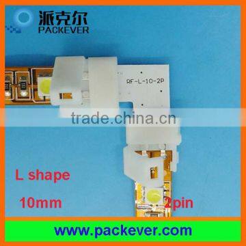 CE RoHS no-solder 2 pin LED strip corner connector