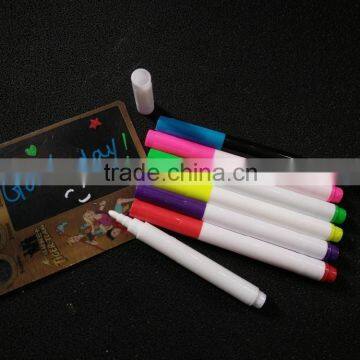 Chalk Pen : Bold White Liquid Chalk Marker with 5mm Fine Tip for Writing and Drawing - Erasable Chalkboard