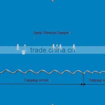 PVC spiral vibration damper for cable clamp