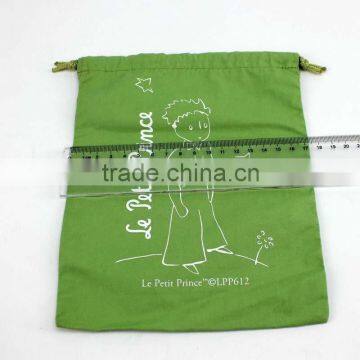 2015 hot sale green drawstring cotton bag