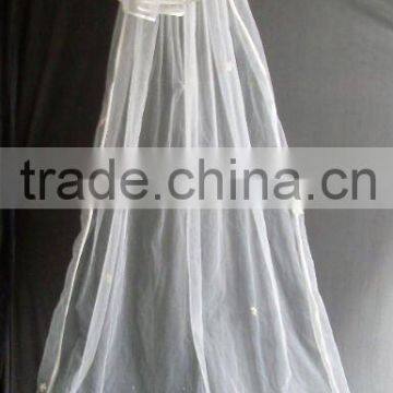 two layer floor touch bride veils/american net long veils bridal veil/wedding veil/bridal accessories 038